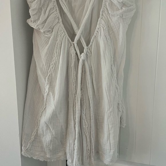 Free People gauzy white mini dress - Picture 4 of 5